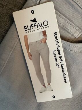 Buffalo David Bitton High Rise‎ Stretch Ankle Grazer Jeans